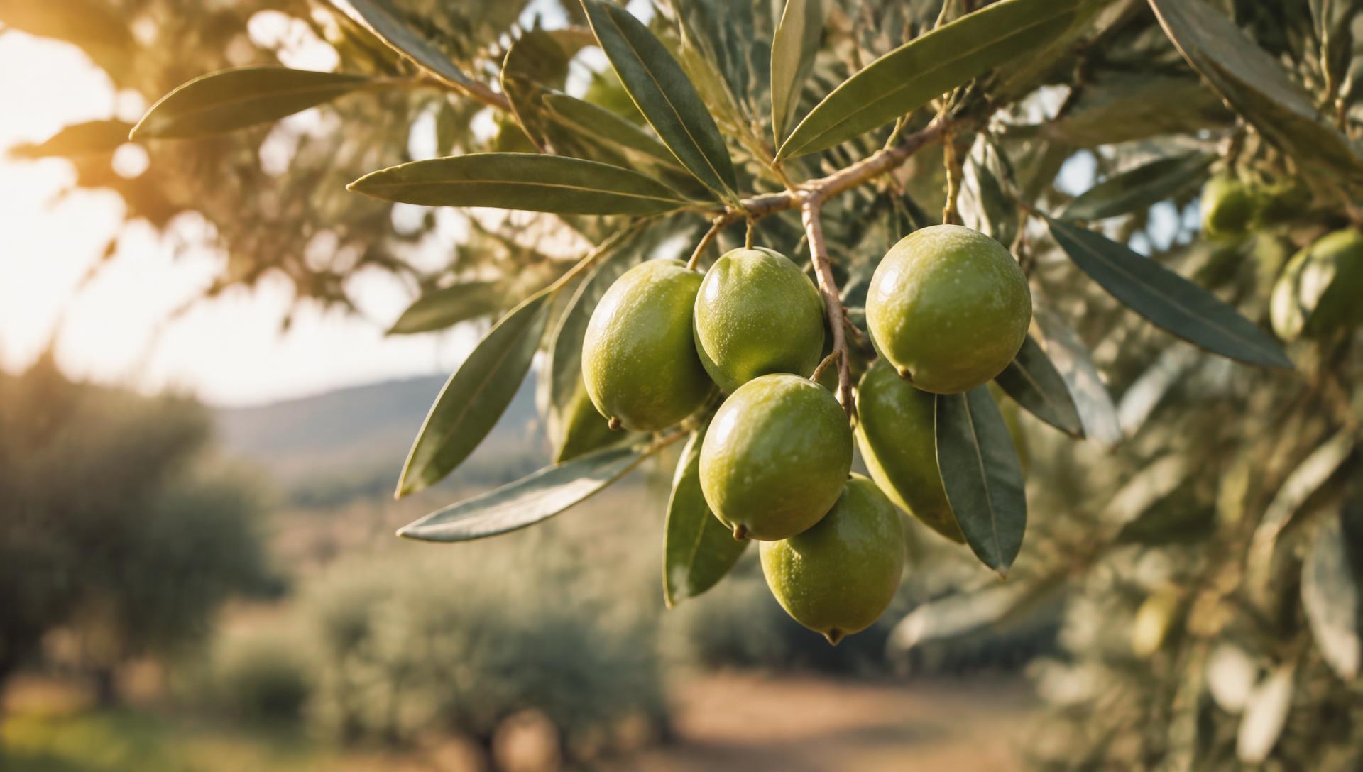 Olive verdi sul ramo